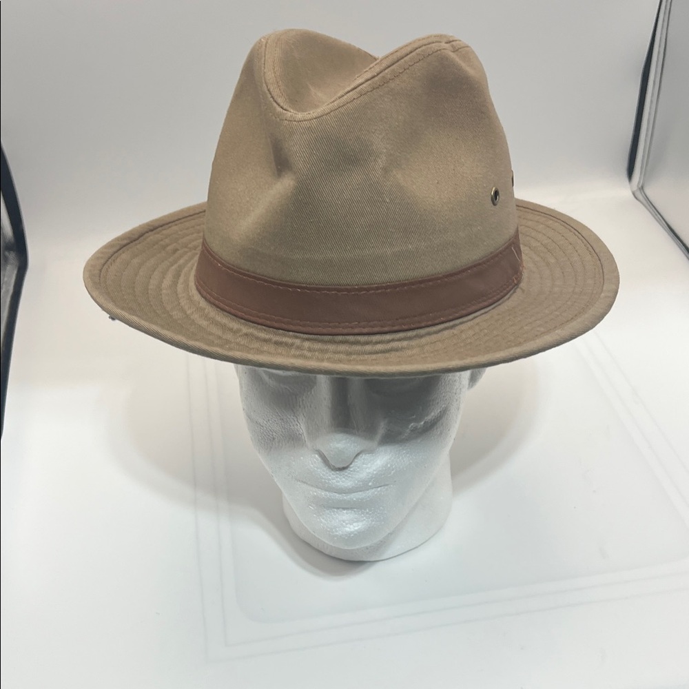 Dorfman Pacific Co DPC Safari Hat Tan Cotton Outdoor Fedora Medium
